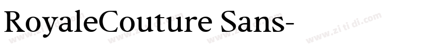 RoyaleCouture Sans字体转换 RoyaleCouture Sans字体转换